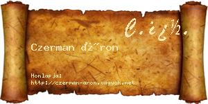 Czerman Áron névjegykártya